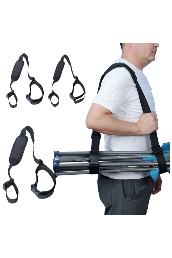 3pcs Carry Strap Adjustable Length Cushioned Shoulder Strap Beach Chair Carrier Straps Yoga Carrying Strap Camping Accessories