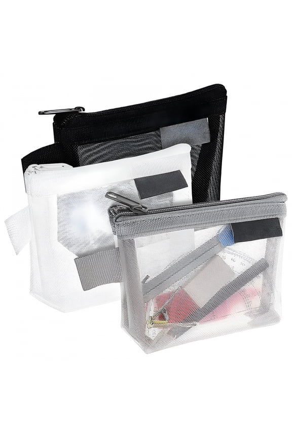 3pcs Purses Small Zipper Pouches Change Bags Makeup Containers Storage Pouches