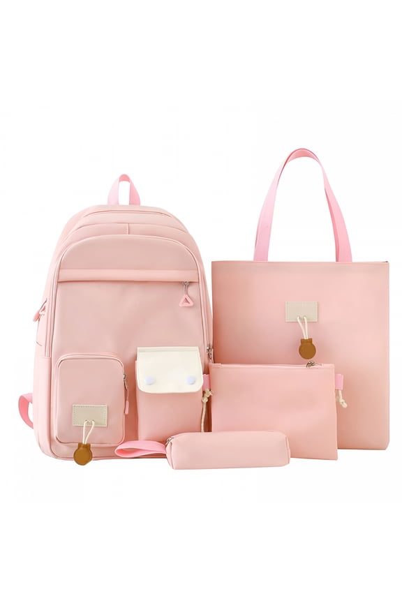 4 In1 Backpack Casual Daypack Teen School Bookbag College Travel Schoolbag A Versatile Large Capacity Backpack for Junior and Senior High School Students Four Piece