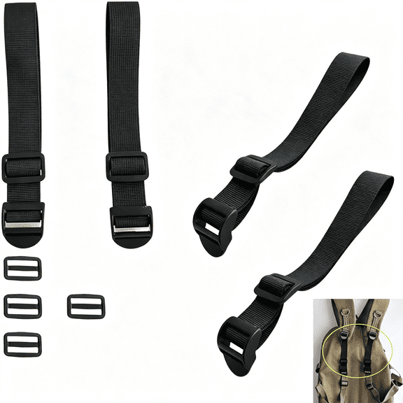 GASTROPOD 4 Pack Backpack Extender Strap Extension Connector with Adjustable Buckles for Backpacks Shoulder Straps Travel Laptop Bags Bookbag Casual Daypacks Backpack Straps