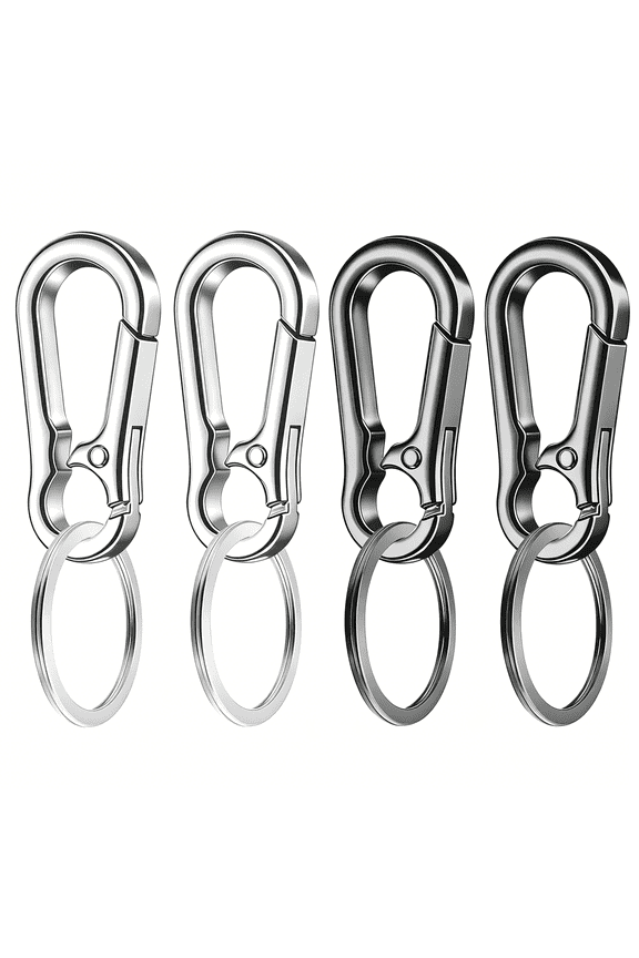 4 Pack Keychain, Metal Key Chain, Sturdy Key Ring, Key Rings Key Organizer Keychain Clip Key Chains for Men Women