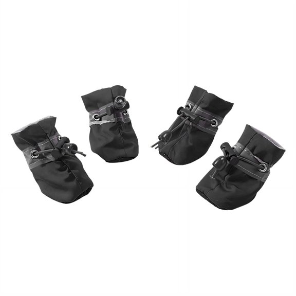 GASTROPOD 4 Pcs Dog Shoes with Fleece Lining, Anti-Slip Pet Paw Protectors, Soft Warm Winter Rain Boots for Small Pets