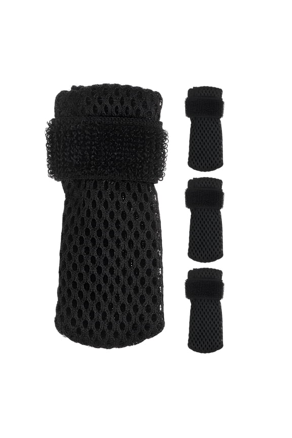 4Pcs Cat Boots Cat Claw Covers Black Anti Scratch Cat Mittens Breathable Mesh Cat Foot Covers Cat Claw Protectors For Indoor Cats Pet Bathing Cutting Nails Size S