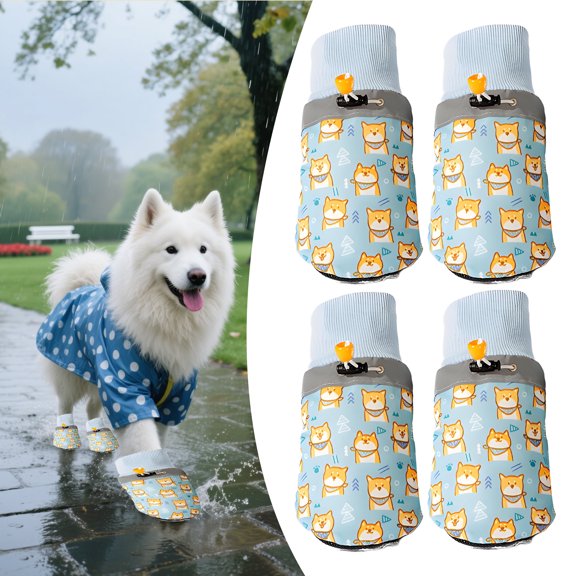 GASTROPOD 4Pcs Dog Booties,Breathable Heat Dissipation Dog Shoes for Hot Pavement,Paw Ventilation Dog Shoes Large Size Dogs,Blue3