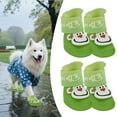 thumbnail image 1 of GASTROPOD 4Pcs Dog Booties,Silicone Waterproof Rainy Dog Shoes for Hot Pavement,High Top Design Dog Boots,Green, 1 of 7
