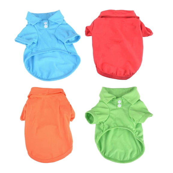 GASTROPOD 4Pcs Dog Shirts,Trendy Plaid Patterns for a Sophisticated Look Dog Clothes,Seasonal Appeal for Year-Round Use Puppy Clothes,L