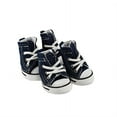 thumbnail image 1 of GASTROPOD 4Pcs Dog Shoes Fashionable Denim Material Dog Boots for Winter Comfortable Dog Boots & Paw Protectors Breathable Dog Rain Boots 10x6x5cm,Blue, 1 of 4