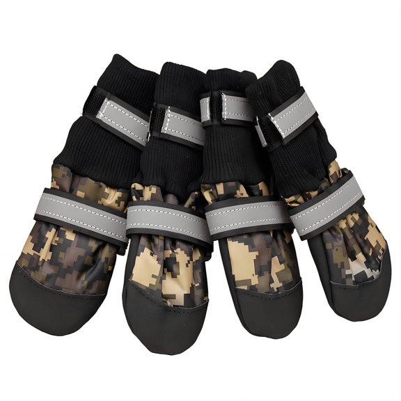 GASTROPOD 4Pcs Dog Shoes Non-Slip Sole Dog Boots & Paw Protectors Comfortable Dog Boots for Winter Soft Dog Rain Boots 10x5.5x5cm,Multicolor
