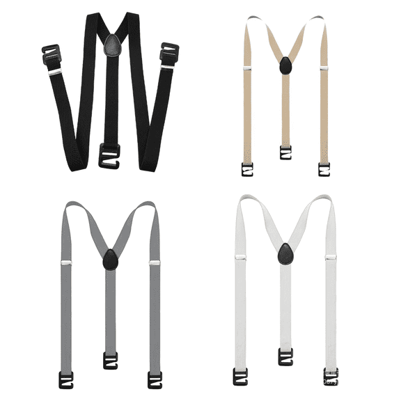 GASTROPOD 4Pcs Suspenders for Men Adjustable Elastic Suspenders for Men Heavy Duty Outdoor Hiking Skiing Men's Suspenders 0.98x35.43in,Multicolor4