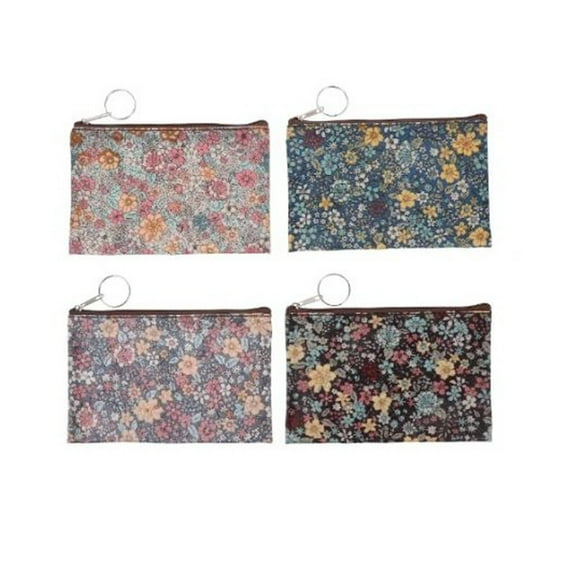 GASTROPOD 4Pcs Women’s Wallet,Compact Small Purse for Everyday Use,Secure Coin Purse with Floral Print Design and Zipper Closure for Versatile Styling