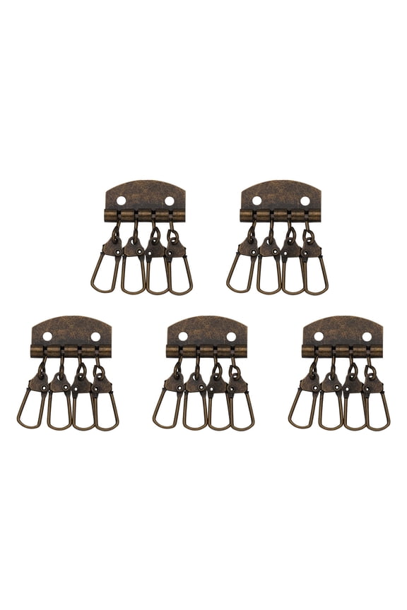 5 Pieces Key Rings Holders Keychain Organisers Key Row Keyring Organizers Multifunctional Key Holders with 4/6 Hook Keychain Holder
