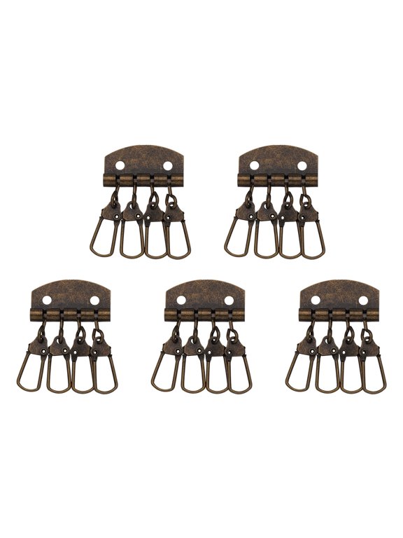 5 Pieces Key Rings Holders Keychain Organisers Key Row Keyring Organizers Multifunctional Key Holders with 4/6 Hook Keychain Holder