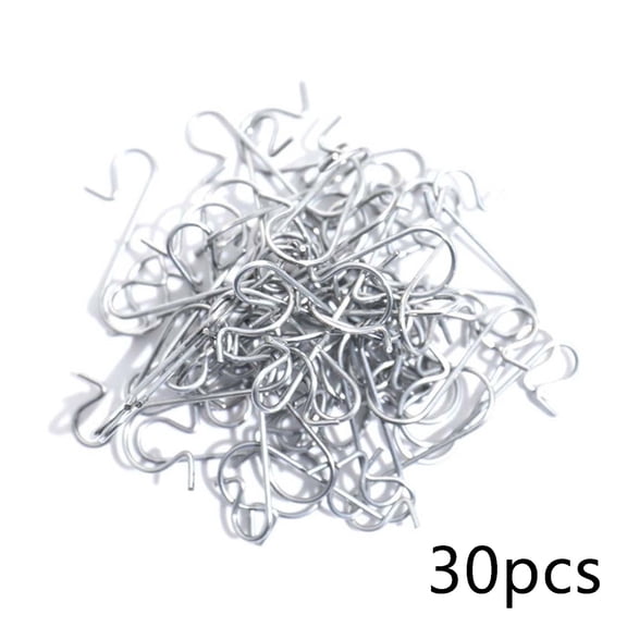 GASTROPOD 50 Pcs 1.2 Inch Silver Mini Metal S-Hooks for Hanging Jewelry Plant Bags Keychains Accessories Small Decorative Storage Hooks S Hooks for Hanging Plants