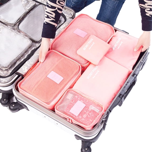 GASTROPOD 6 Pcs Suitcase Organizer with Waterproof and Breathable Mesh Design, Packing Cubes, Packing Cubes for Travel, Fits 18-32 Inch Luggage