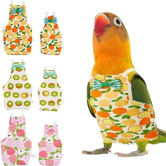 GASTROPOD 6Pcs 6 Styles Bird Flight Suits Diapers Reusable Parrot Nappy with Washable Waterproof Cute Urine Wet Suit Costume Diy