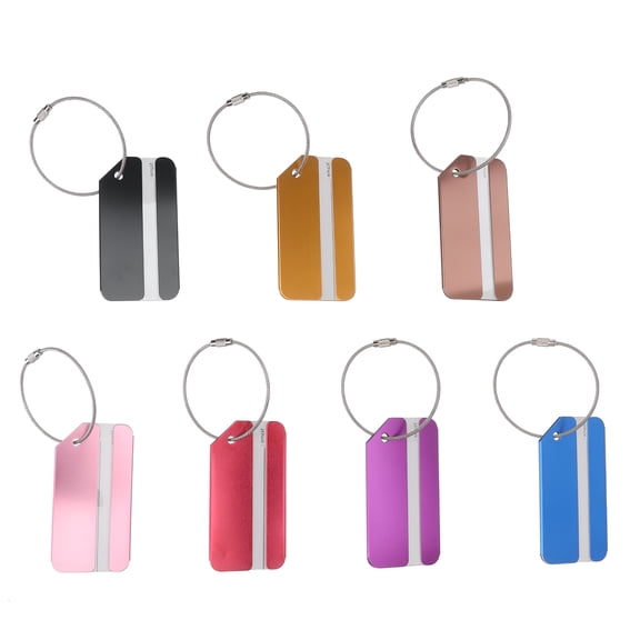 GASTROPOD 7 Pcs Luggage Tags for Suitcases, TSA Approved Travel ID Labels with Bright Colors, Secure Boarding Pass Identifier