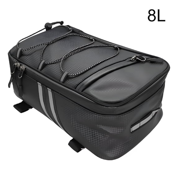GASTROPOD 8L Large Capacity Motorcycle Bag Waterproof Bicycle Rear Rack Trunk Bag Pannier Motorbike Rear Folding Luggage Compartment Parts