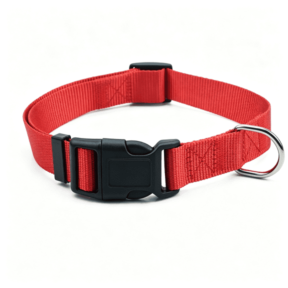 GASTROPOD Adjustable Nylon Dog Collar, Pet Collar 1 Inch 3/4 Inch 5/8 Inch Wide, for Large Medium Small Dogs Dog Collars for Large Dogs3/4 Inch, Red