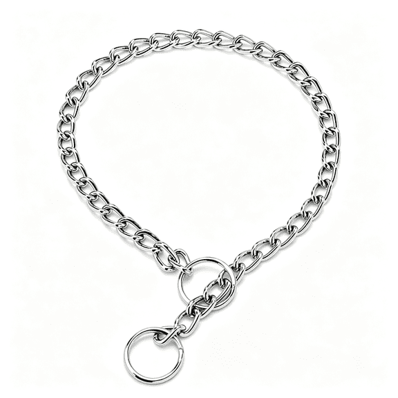 GASTROPOD Adjustable Slip Link Dog Chain Collar for All Breed Sizes | Durable Metal Martingale Dog Choker,Easy to Control&Correct Pulling,Ideal for Small Medium Large Breeds,Silver Xxs-Xl