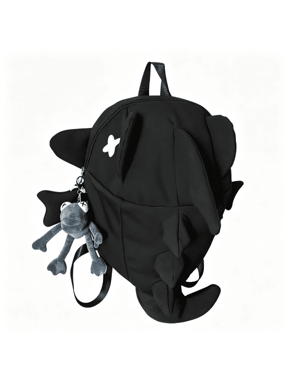 Backpack 3D Shape Design, Eye-Catching Daily Weekend Travel, for Friends Him Her Eye-Catching Backpack (Black)