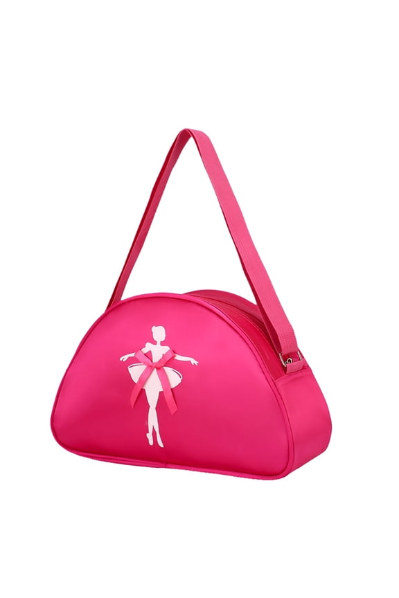 Ballet Dance Duffel Bag for Girls Sports Gym Travel Carry on Crossbody Handbag with Pockets (Hot Pink)