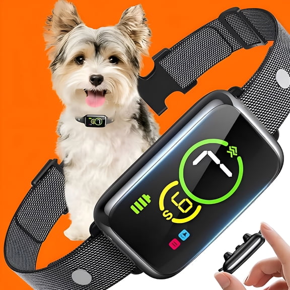 GASTROPOD Bark Collar,Smart Dog Bark Collar,Automatic Bark Collar for Small Dogs 5-15lbs,Medium,Large Dogs,Humane Stop Anti-Barking with Beep,Vibration & 7 Adjustable Sensitivity,IP67 Black