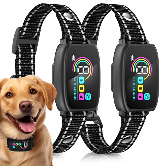 GASTROPOD Bark Collars for Two Dogs, 2 Pack Anti Barking Collar Bark Control Collar for Dog Training with 3 Modes for Large Medium Small Dogs, 8 Levels Beep Vibration Shock