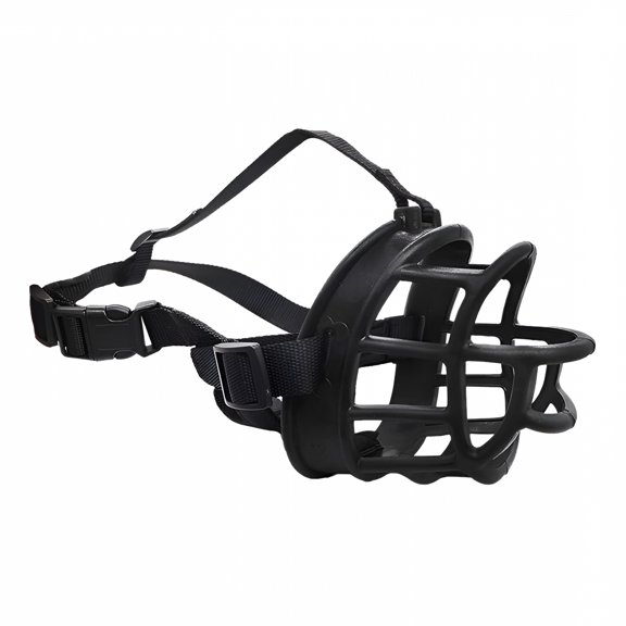 GASTROPOD Basket Muzzle for Dogs, Soft Breathable Snout Cover to Prevent Biting, Adjustable Head Strap