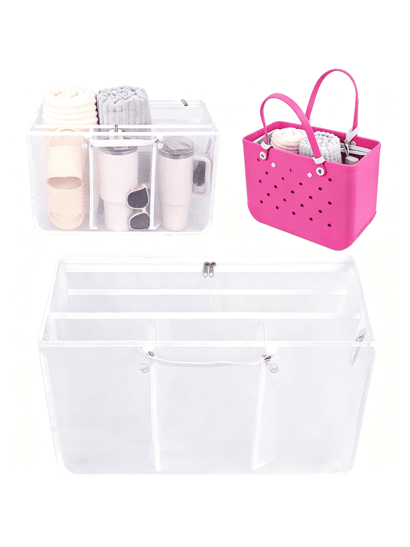 Beach Bag Organizer Compatible with X Large Bag Accessories Inserts, Lightweight Mesh Insert Divider Pouch for Original Xl Bags, Beach Tote Bags Insert for Organizing