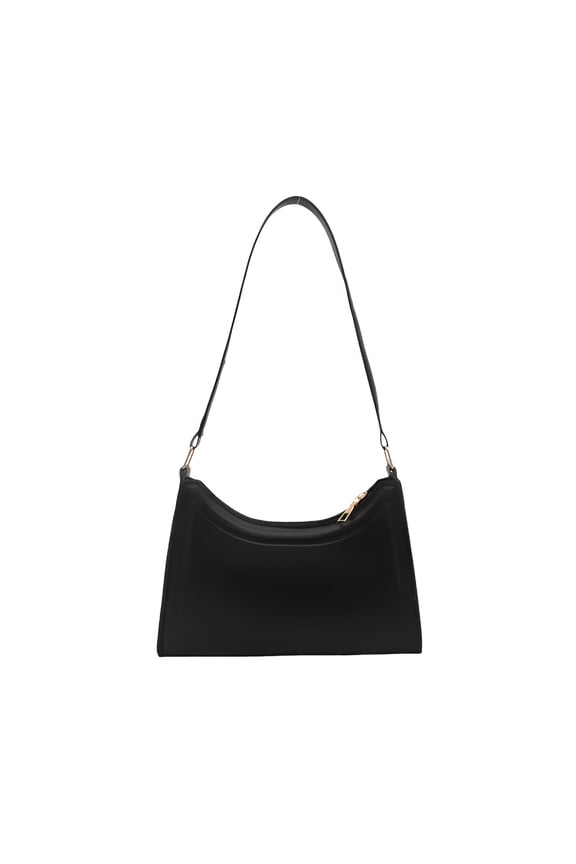 Black Casual Shoulder Bag for Women Crossbody Purse Fashion Messenger Handbag Small Pocketbook Daily Bag Pu Leather Bag Black White