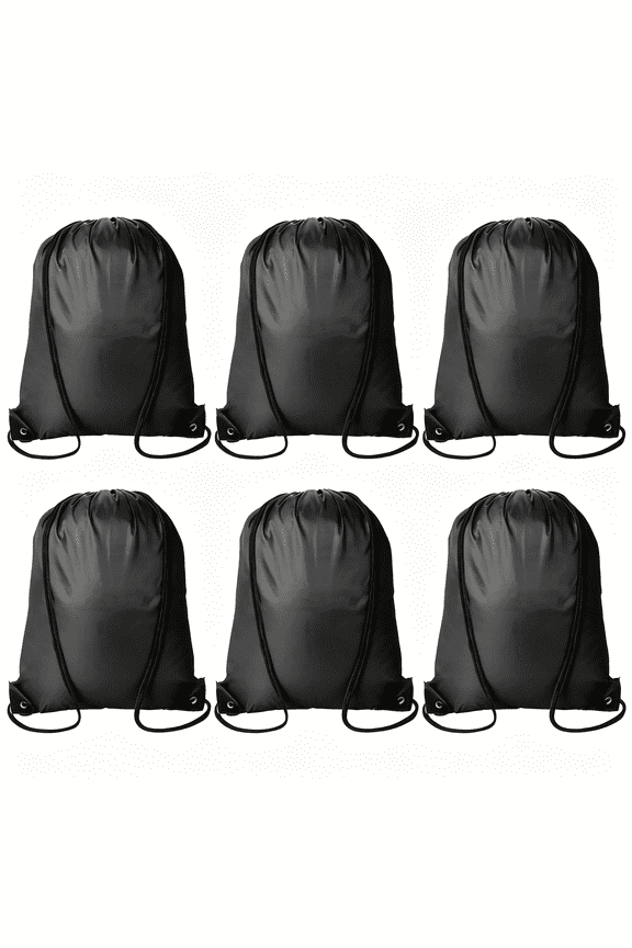 Black Drawstring Backpacks Bulk String Bag Cinch Sack Pack Storage Knapsack Polyester Gift Bags Sports Drawstring Bags Trip Party Gym Bags Cinch Sack Pack Storage Black Drawstring Bag