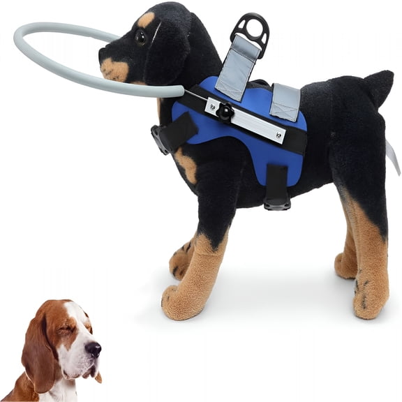 GASTROPOD Blind Dog Ring,Adjustable Blind Dog Harness,Blind Dog Bumper to Protect Cats and Dogs with Blindness, Blurred Vision, Sick Eyes from Collision (S)