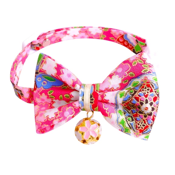 GASTROPOD Breakaway Cat Collar with Bow Tie and Cute Bell,Cat Collars for Girl Cats,Boy Dog Collars,Multiple Patterns Adjustable Safety Collars for Girl Boy Male Female Cats Kitten & Dogs