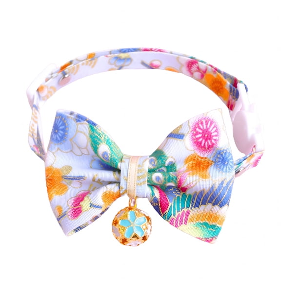 GASTROPOD Breakaway Cat Collar with Bow Tie and Cute Bell, Multiple Patterns Adjustable Safety Collars for Cats & Dogs