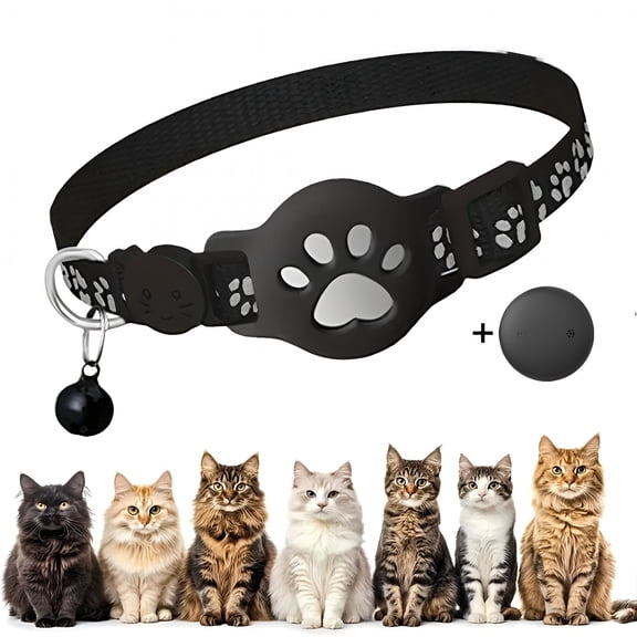 GASTROPOD Breakaway Cat Collar with Intelligent Anti-Lost Pet Tracker Gps Tracker Compatible, No Monthly Fees, Waterproof