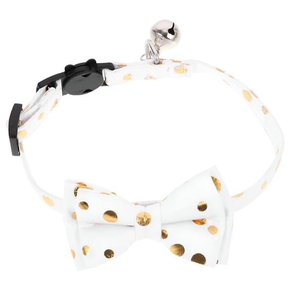 GASTROPOD Breakaway Cat Collars Cat Collar with Bell Adjustable Collar for Girl Male Cats Safety Collar for Puppy Kitten Necklace Adjustable Length White