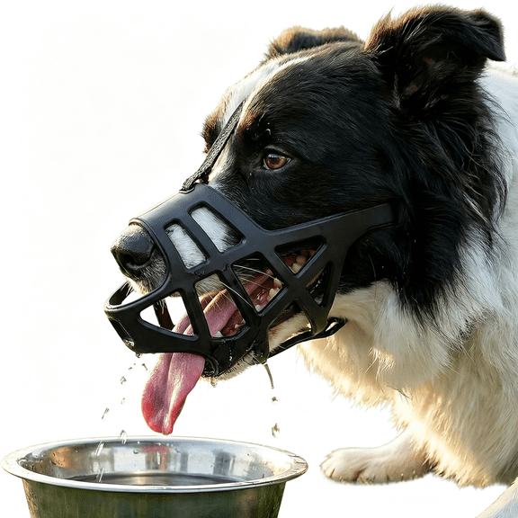 GASTROPOD Breathable Basket Dog Muzzle for Extra Large Dogs,Adjustable Reflective Anti-Biting Barking Chewing Muzzle,Soft Durable Pet Muzzle Allows Drinking Panting for 55-88 Lbs Xl Breed Dogs