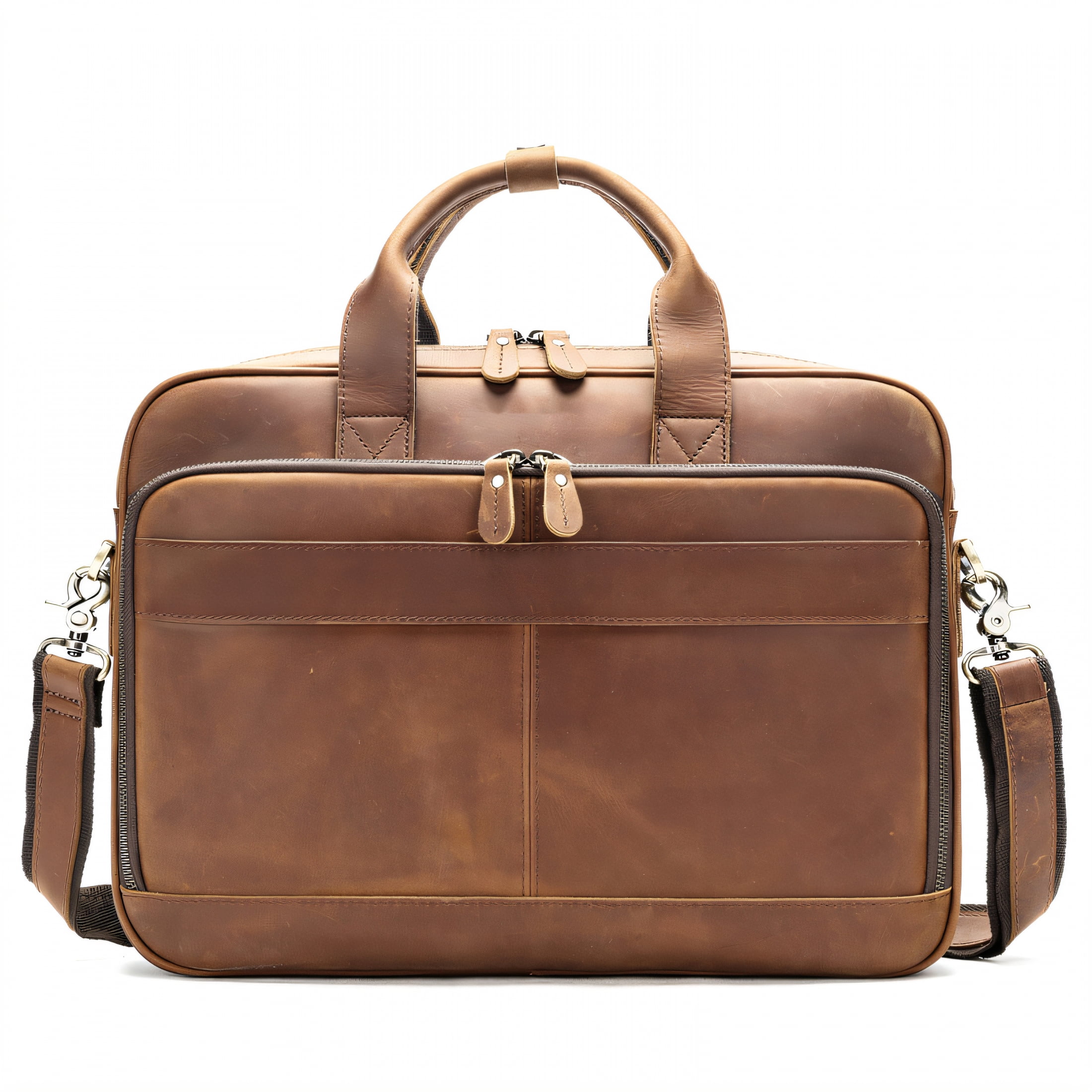 GASTROPOD Briefcases for Men,Hard Texture Laptop Bag for Men,Convenient for Daily Use Messenger Bag for Men,Red Brown