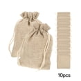 thumbnail image 1 of GASTROPOD Burlap Drawstring Pocket Festival Gift Bag Linen Jewelry Small Bags Wedding 10 Pcs, 1 of 7