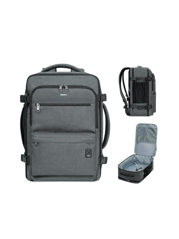 Business Travel Backpack Fits 17 Inch Laptop for Personal Item Bag 18X14X8 Clamshell Opening Carry on Laptop Backpack for Men with Wet Pocket Travel Backpack Personal Item,Grey