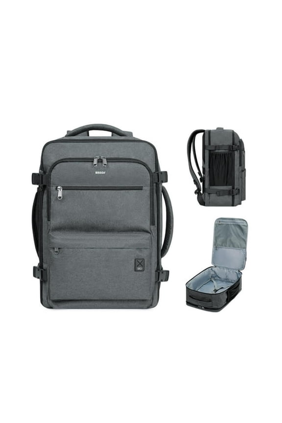 Business Travel Backpack Fits 17 Inch Laptop for Personal Item Bag 18X14X8 Clamshell Opening Carry on Laptop Backpack for Men with Wet Pocket Travel Backpack Personal Item,Grey