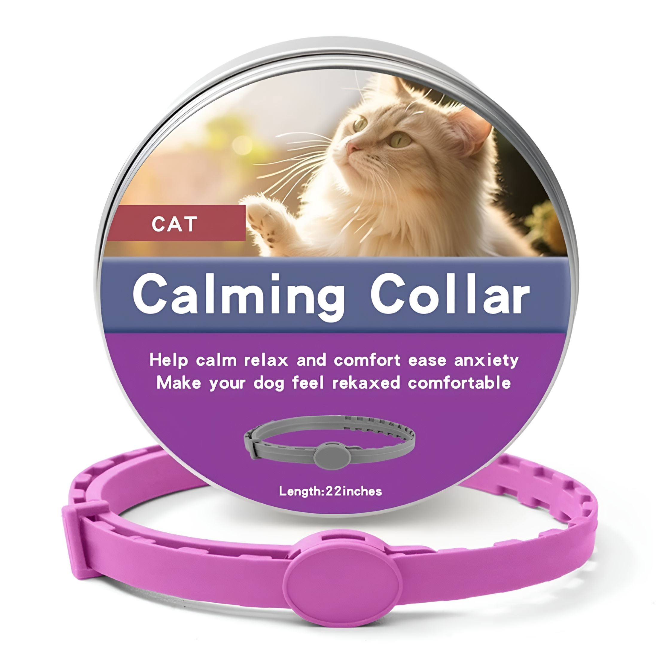 GASTROPOD Calming Collar for Cats, 22.04" Purple Cat Calming Collar ...