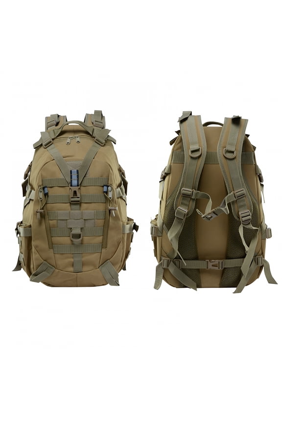 Camouflage Double Shoulder Bag, Multi High Capacity Functional Backpack Pack, Hunting Accessories Fishing Hiking Camping Camouflage Bag Small Day Pack for Men