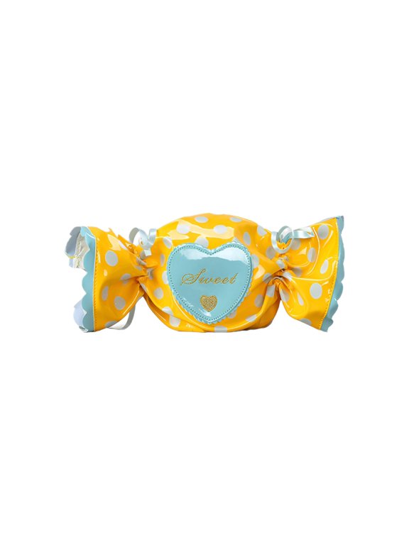 Candy Shaped Crossbody Bag Cute Waterproof Travel Purse for Beach Party Vacation Yellow