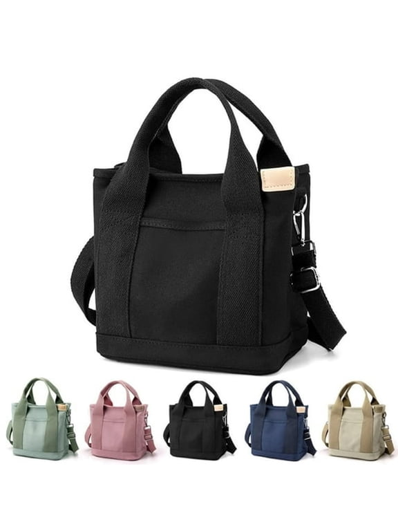 Capacity Multi-Pocket Handbag Women'S Canvas Tote Purses Crossbody Bag Vintage Tote Bags for School,Work,Shopping and Everyday Essentials Storage