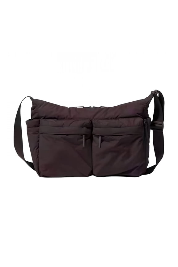 Casual Messenger Bag and Shoulder Bag,Large Capacity Multi-Pocket Computer Crossbody Bag,Functional Sports Handbag,Coffee