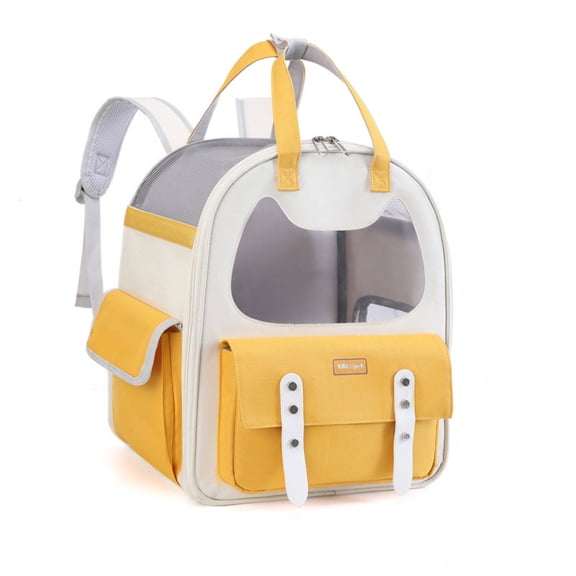 GASTROPOD Cat Backpack,Ergonomic Shoulder Straps for Comfort Cat Backpack Carrier,Moisture-Proof Thick Padding Dog Carrier Backpack,Yellow