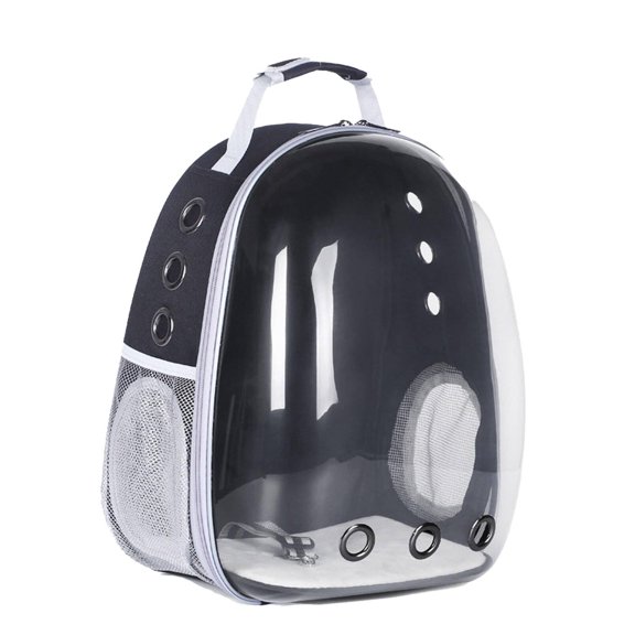 GASTROPOD Cat Backpack,Panoramic View with Full-Size Window Cat Backpack Carrier,Breathable Design with 3 Ventilation Holes on Each Side Dog Carrier Backpack,Black