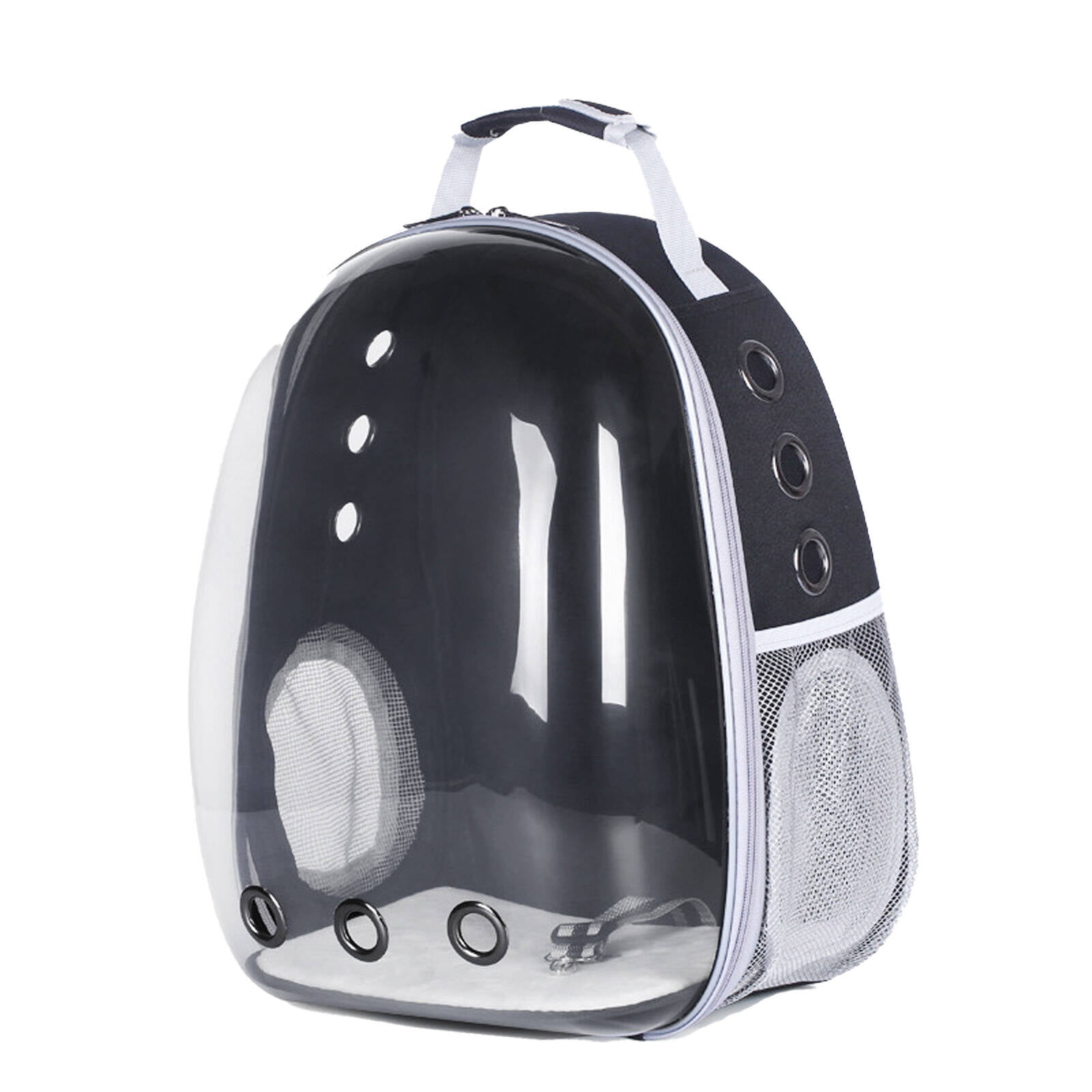 GASTROPOD Cat Backpack,Panoramic View with Full-Size Window Cat Backpack Carrier,Breathable Design with 3 Ventilation Holes on Each Side Dog Carrier Backpack,Black