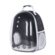 GASTROPOD Cat Backpack,Panoramic View with Full-Size Window Cat Backpack Carrier,Breathable Design with 3 Ventilation Holes on Each Side Dog Carrier Backpack,Black